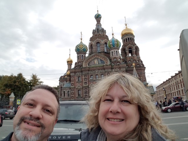 In front of the "Church of the spilled blood"