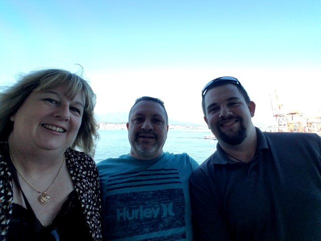 The three of us about to set sail