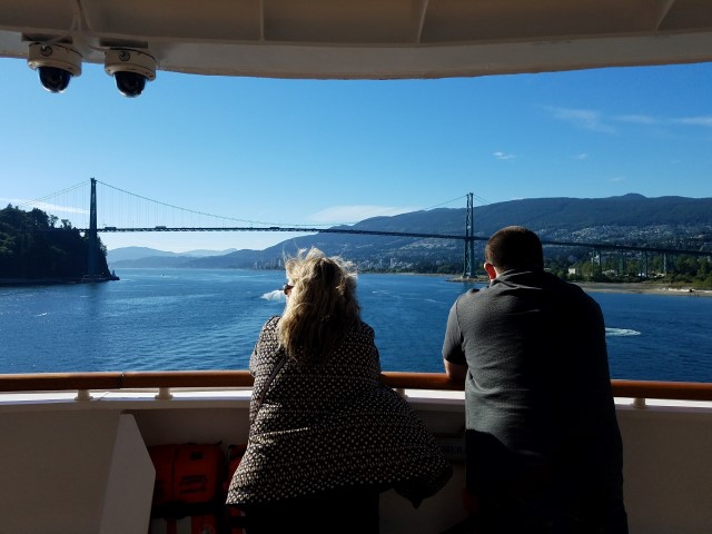 Enjoing the view as we set sail out of Vancouver