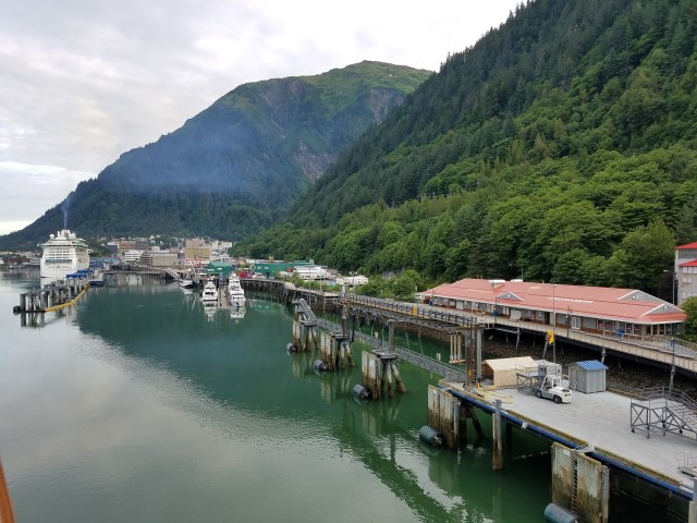 As we're pulling into Juneau - we were one of several ships in port that day